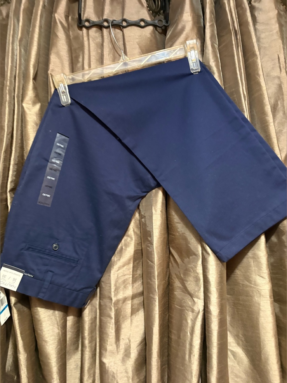 Nautica Men's Navy Flat-Front Dress Pants #1847